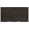 Półka, ciemnobrązowa, 100x50x(2-6) cm, wykończone drewno dębowe