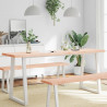 Blat stołu, 180x50x(2-4)cm surowy, lity dąb naturalną krawędzią