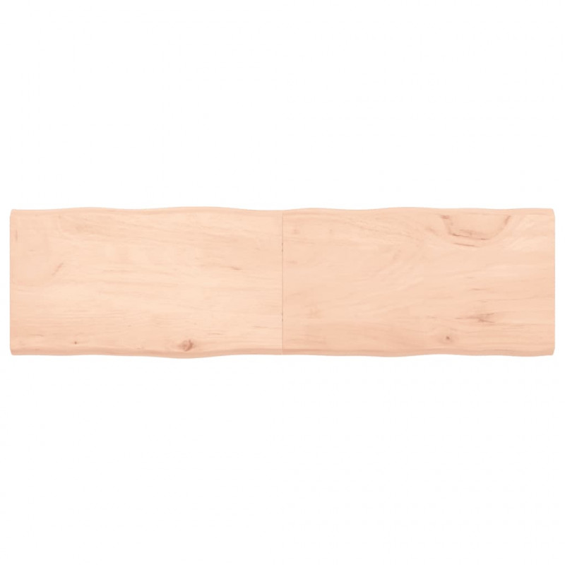 Blat stołu, 180x50x(2-4)cm surowy, lity dąb naturalną krawędzią