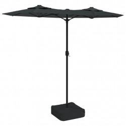 Podwójny parasol ogrodowy, antracytowy, 316x240 cm