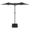 Podwójny parasol ogrodowy, antracytowy, 316x240 cm