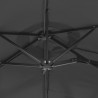 Podwójny parasol ogrodowy, antracytowy, 316x240 cm