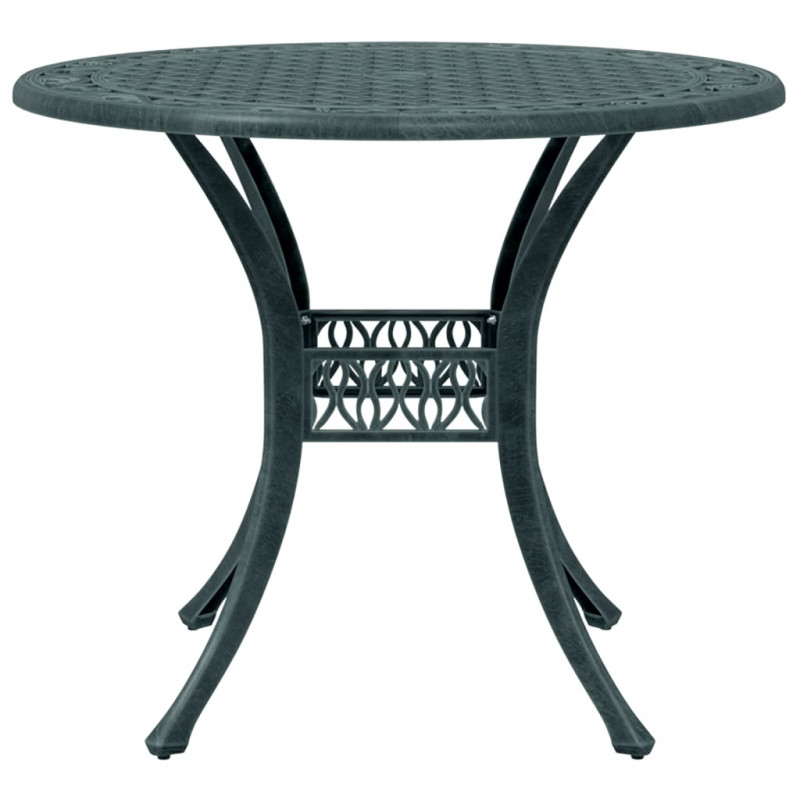 5-cz. zestaw mebli ogrodowych, zielony, odlewane aluminium