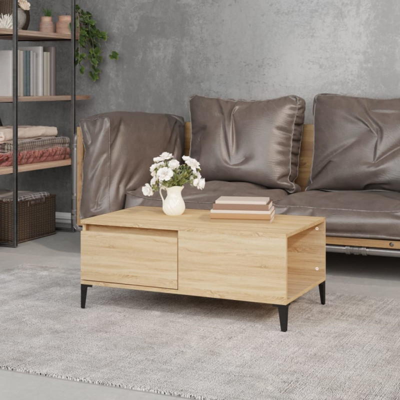 Stolik kawowy, dąb sonoma 90x50x36,5 cm materiał drewnopochodny