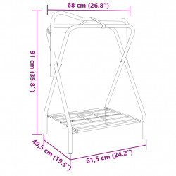 Stojak na siodło, wolnostojący, czarny, żelazny