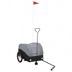 Przyczepka rowerowa, czarno-szara, 30 kg, żelazo