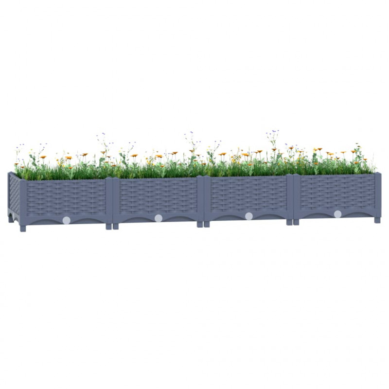 Donica do podniesionej rabaty, 160x40x23 cm, polipropylen