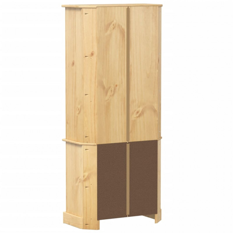 Kredens Corona, 74x38x170 cm, lite drewno sosnowe