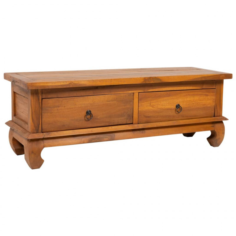 Szafka pod TV, 110 x 35 x 40 cm, lite drewno tekowe