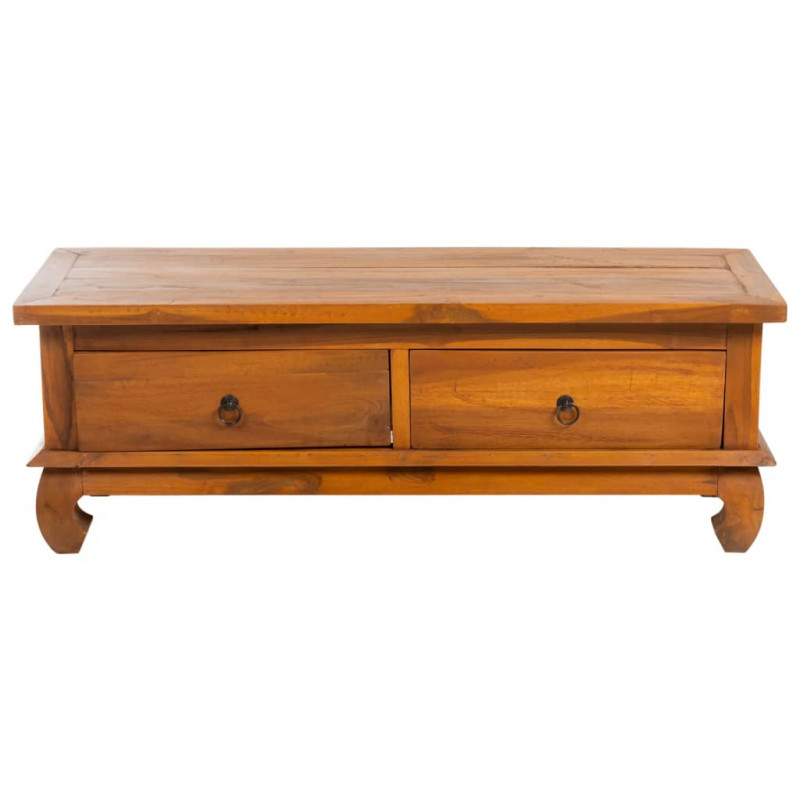 Szafka pod TV, 110 x 35 x 40 cm, lite drewno tekowe