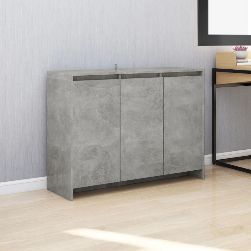 Szafka, szarość betonu, 102x33x75 cm, materiał drewnopochodny