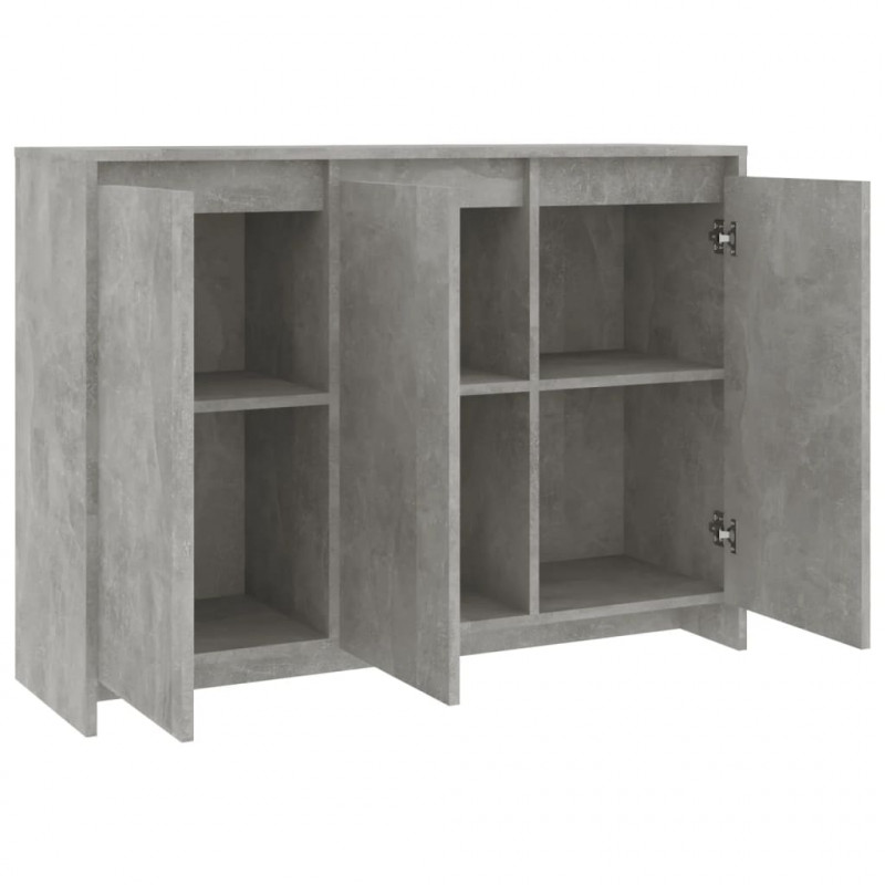 Szafka, szarość betonu, 102x33x75 cm, materiał drewnopochodny