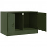 Szafki pod telewizor, 2 szt., oliwkowe, 67x39x44 cm, stalowe