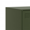 Szafki pod telewizor, 2 szt., oliwkowe, 67x39x44 cm, stalowe