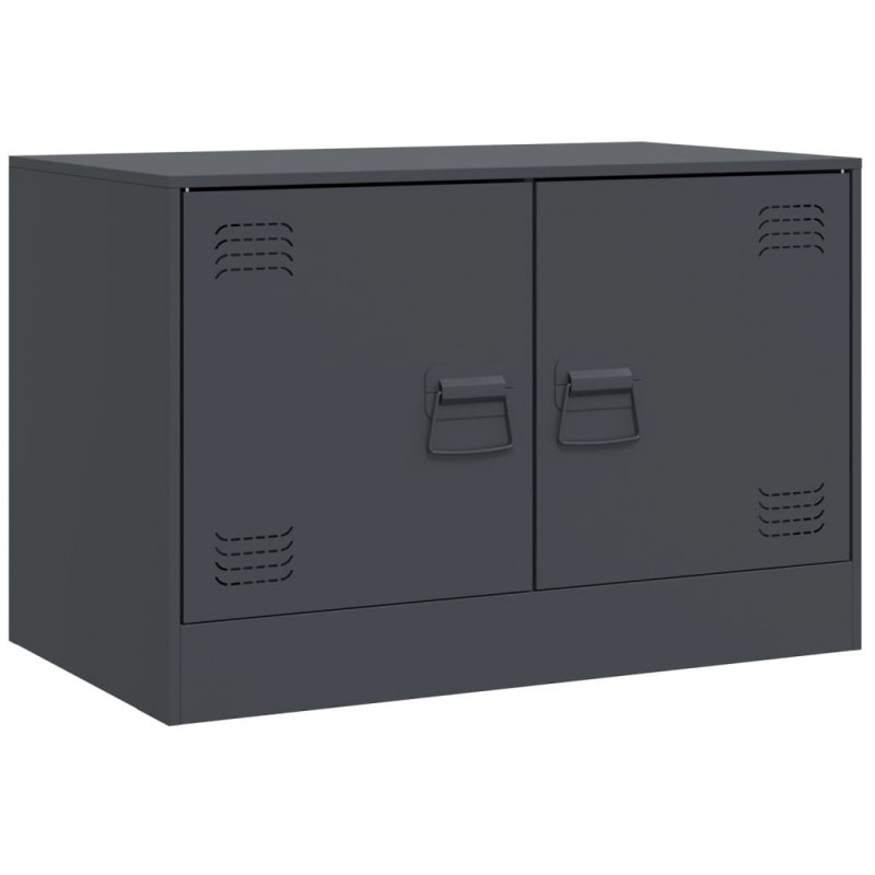 Szafka pod telewizor, antracytowa, 67x39x44 cm, stalowa