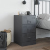 Szafka nocna, antracytowa, 34,5x39x62 cm, stal
