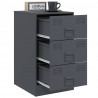 Szafka nocna, antracytowa, 34,5x39x62 cm, stal