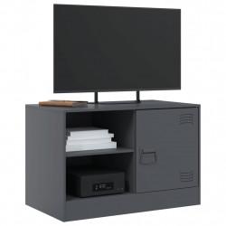 Szafki pod telewizor, 2 szt., antracytowe, 67x39x44 cm, stalowe