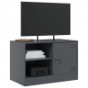 Szafki pod telewizor, 2 szt., antracytowe, 67x39x44 cm, stalowe