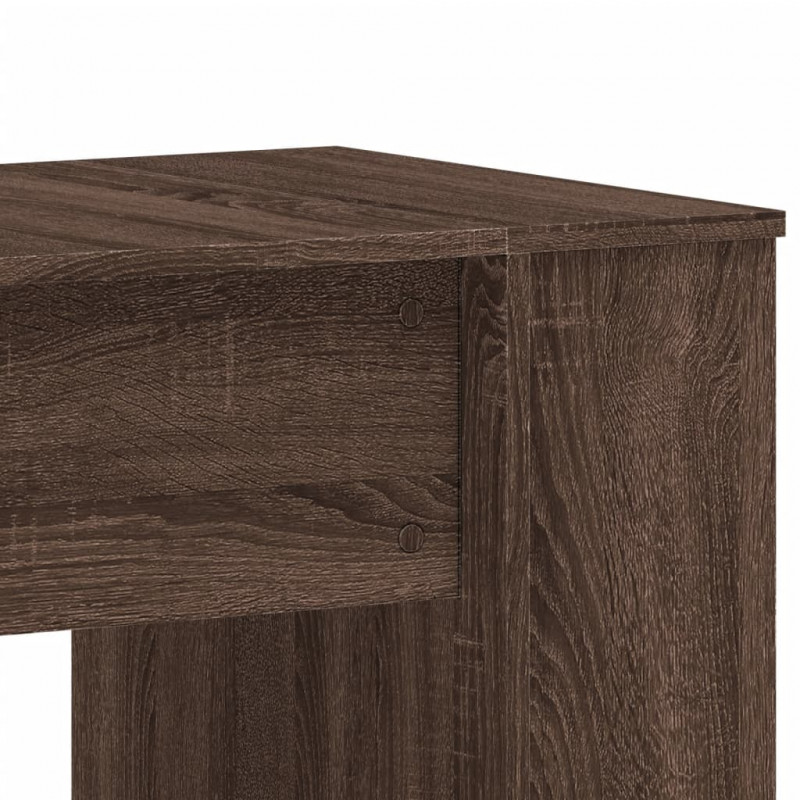Biurko, brązowy dąb, 140x50x75 cm, materiał drewnopochodny