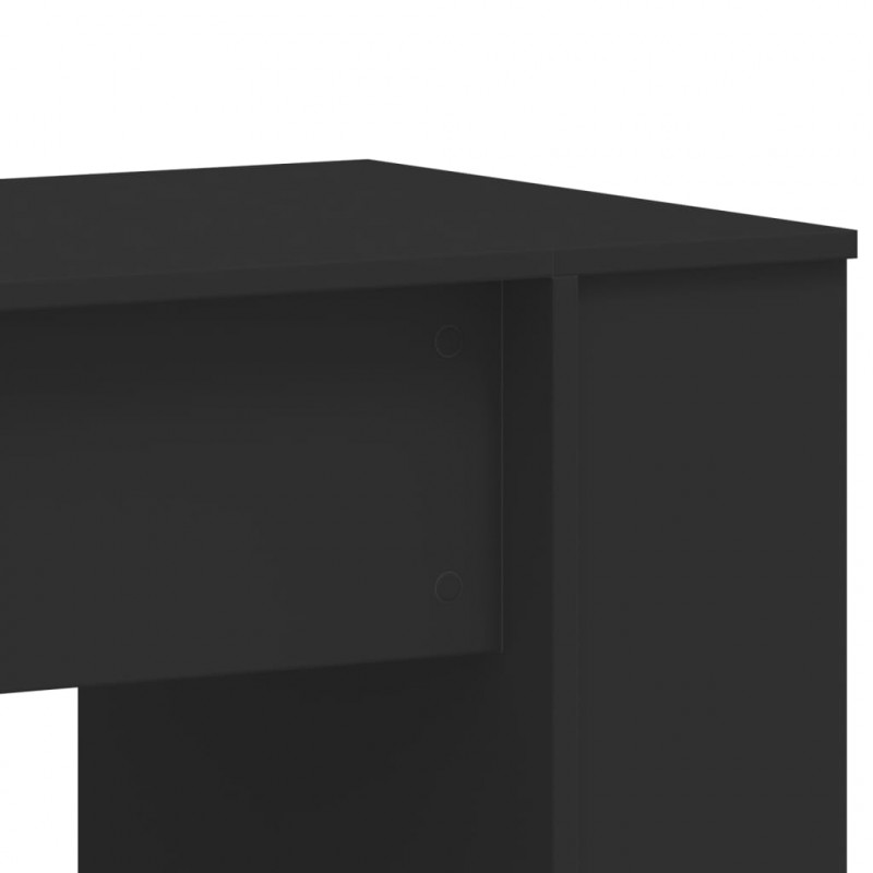 Biurko, czarne, 140x50x75 cm, materiał drewnopochodny