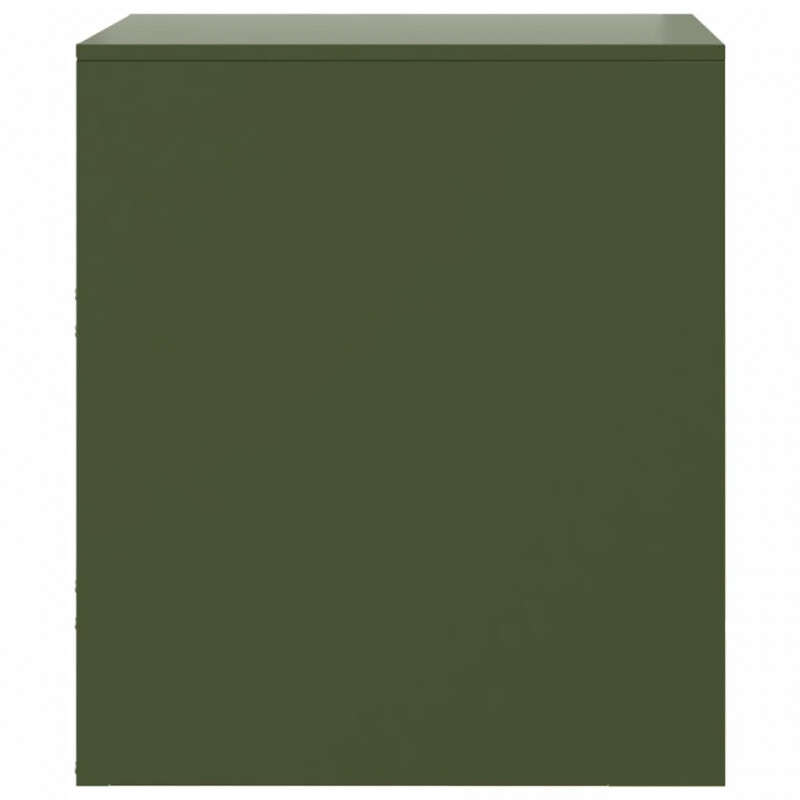 Szafki nocne, 2 szt., zielone, 34,5x39x44 cm, stal