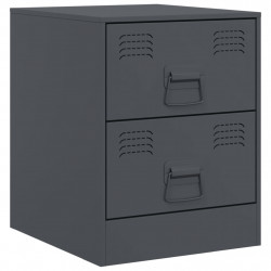 Szafka nocna, antracytowa, 34,5x39x44 cm, stal
