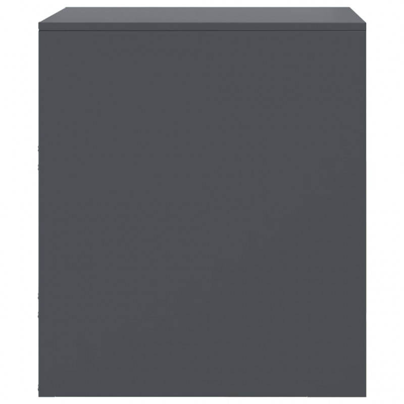 Szafka nocna, antracytowa, 34,5x39x44 cm, stal