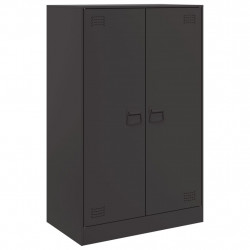Szafka boczna, czarna, 67x39x107 cm, stal