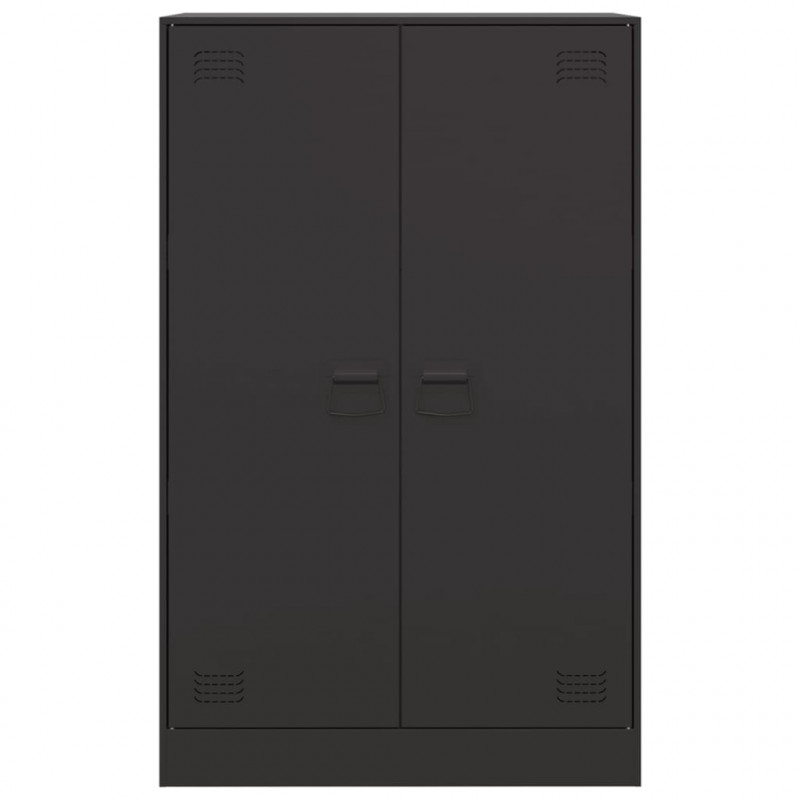 Szafka boczna, czarna, 67x39x107 cm, stal
