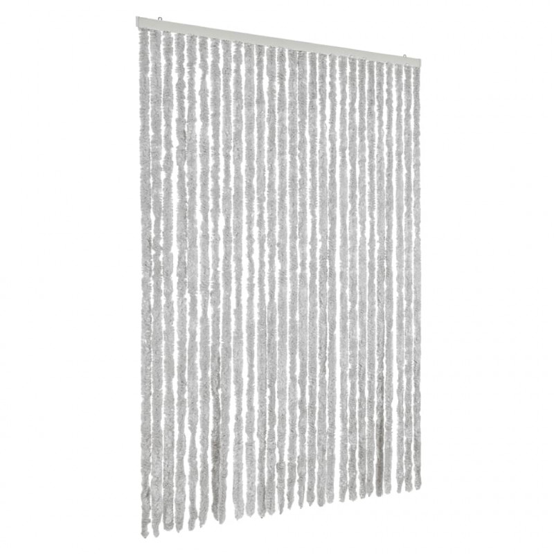 Zasłona przeciwko owadom, szara, 118x220 cm, szenil