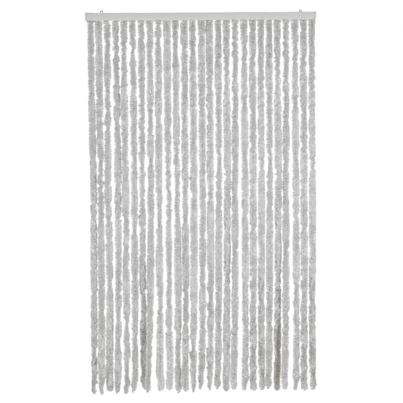 Zasłona przeciwko owadom, szara, 118x220 cm, szenil