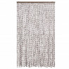 Zasłona przeciwko owadom, taupe i biel, 118x220 cm, szenil
