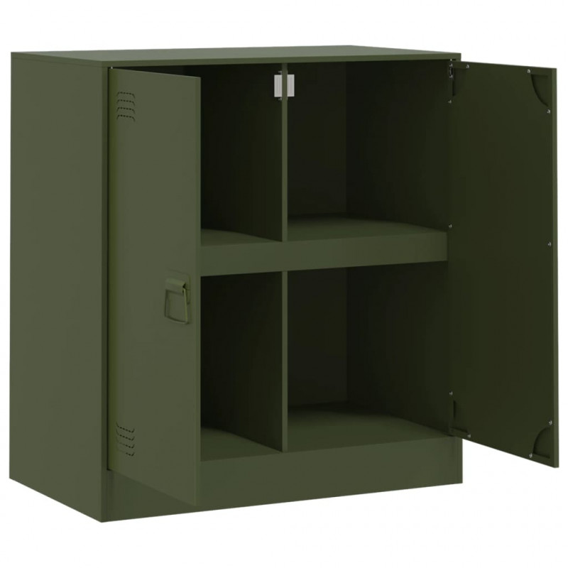 Szafka boczna, oliwkowa, 67x39x73 cm, stal