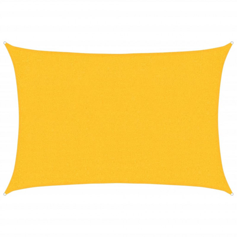 Żagiel przeciwsłoneczny, 160 g/m², żółty, 2x3 m, HDPE