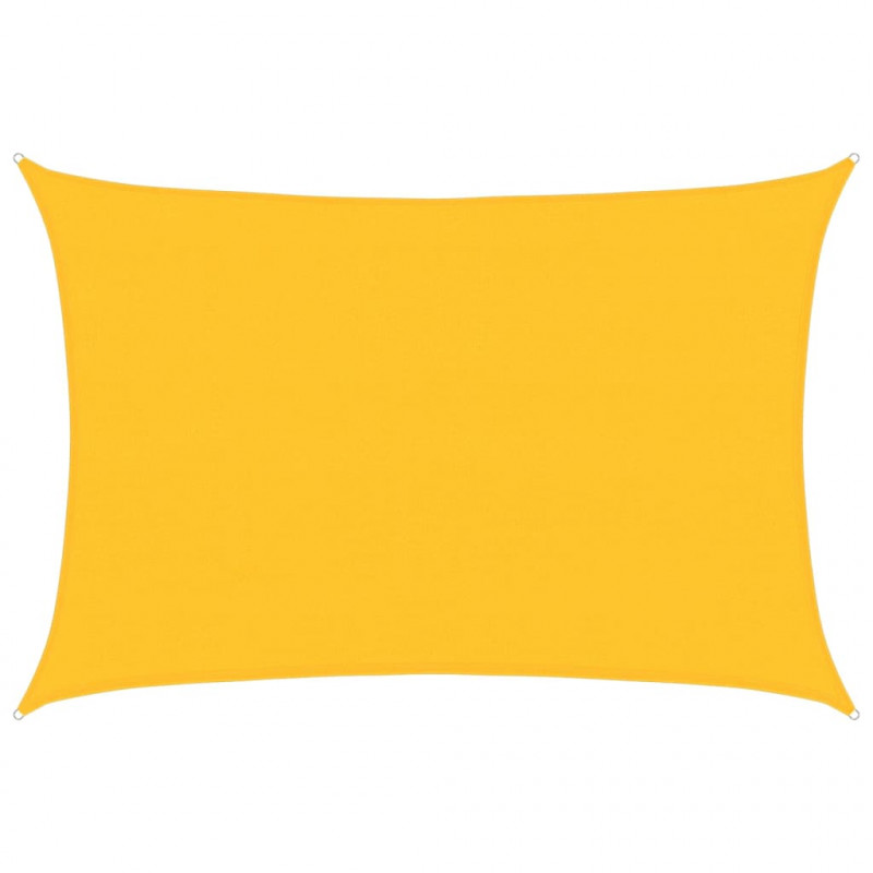 Żagiel przeciwsłoneczny, 160 g/m², żółty, 4x6 m, HDPE
