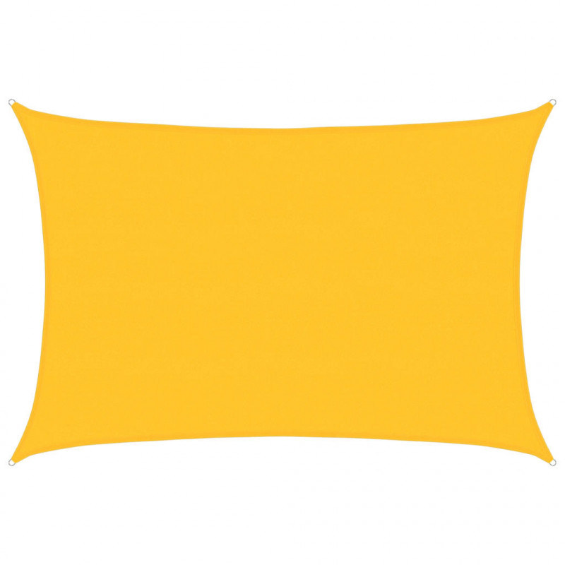 Żagiel przeciwsłoneczny, 160 g/m², żółty, 5x6 m, HDPE