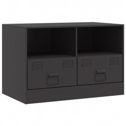 Szafka pod telewizor, czarna, 67x39x44 cm, stalowa
