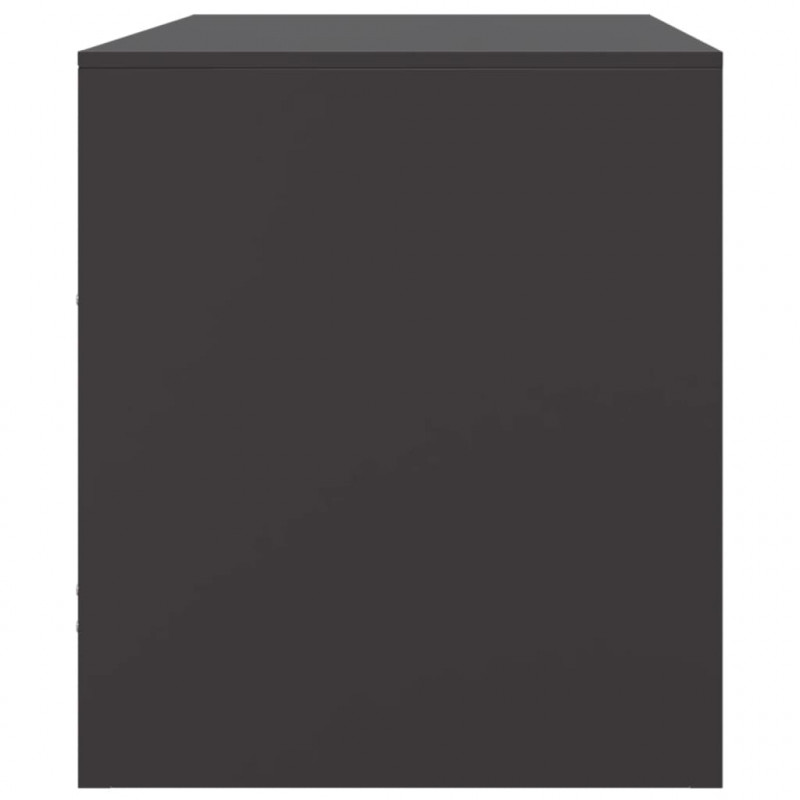 Szafka pod telewizor, czarna, 67x39x44 cm, stalowa