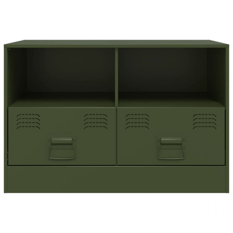 Szafka pod telewizor, oliwkowa, 67x39x44 cm, stalowa