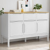 Szafka FLORO, biała, 114x43x74 cm, lite drewno sosnowe