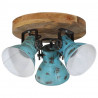 Lampa sufitowa, 25 W, postarzany niebieski, 35x35x25 cm, E27