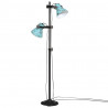 Lampa stojąca, 25 W, postarzany niebieski, 25x25x90/140 cm, E27