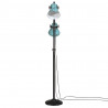 Lampa stojąca, 25 W, postarzany niebieski, 25x25x90/140 cm, E27