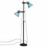 Lampa stojąca, 25 W, postarzany niebieski, 25x25x90/140 cm, E27