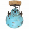 Kinkiet, 25 W, postarzany niebieski, 11,5x11,5x25 cm, E27