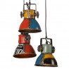 Lampa wisząca, 25 W, wielokolorowa, 30x30x100 cm, E27