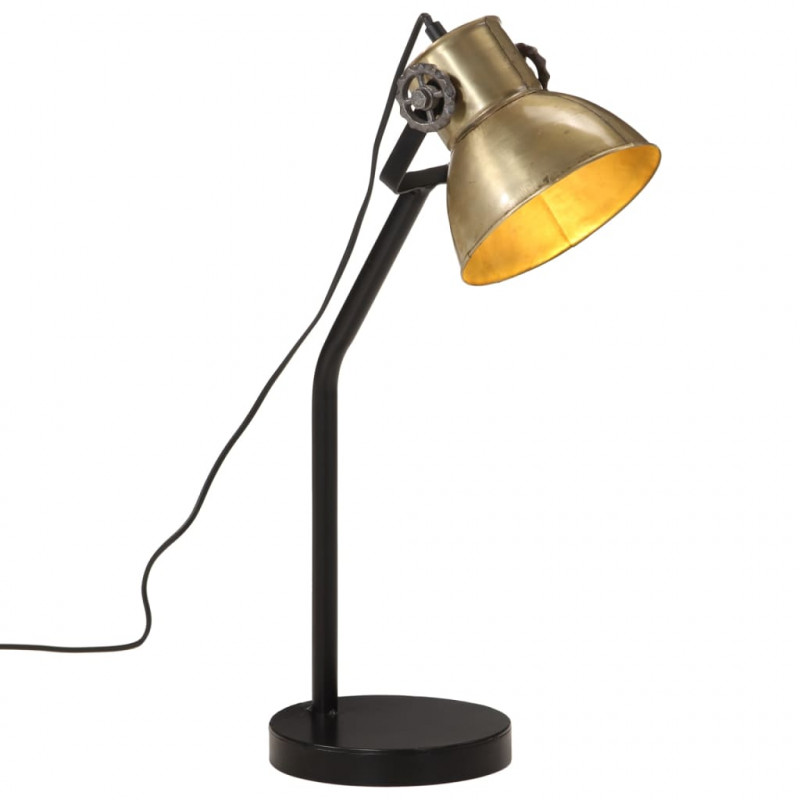 Lampa stołowa, 25 W, antyczny mosiądz, 17x17x60 cm, E27