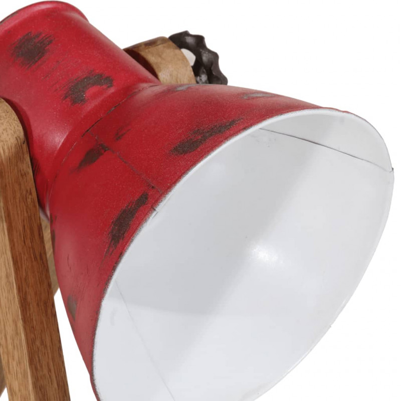 Lampa stołowa, 25 W, postarzany czerwony, 30x17x40 cm, E27