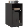Szafki nocne, 2 szt., czarne, 34,5x39x62 cm, stal